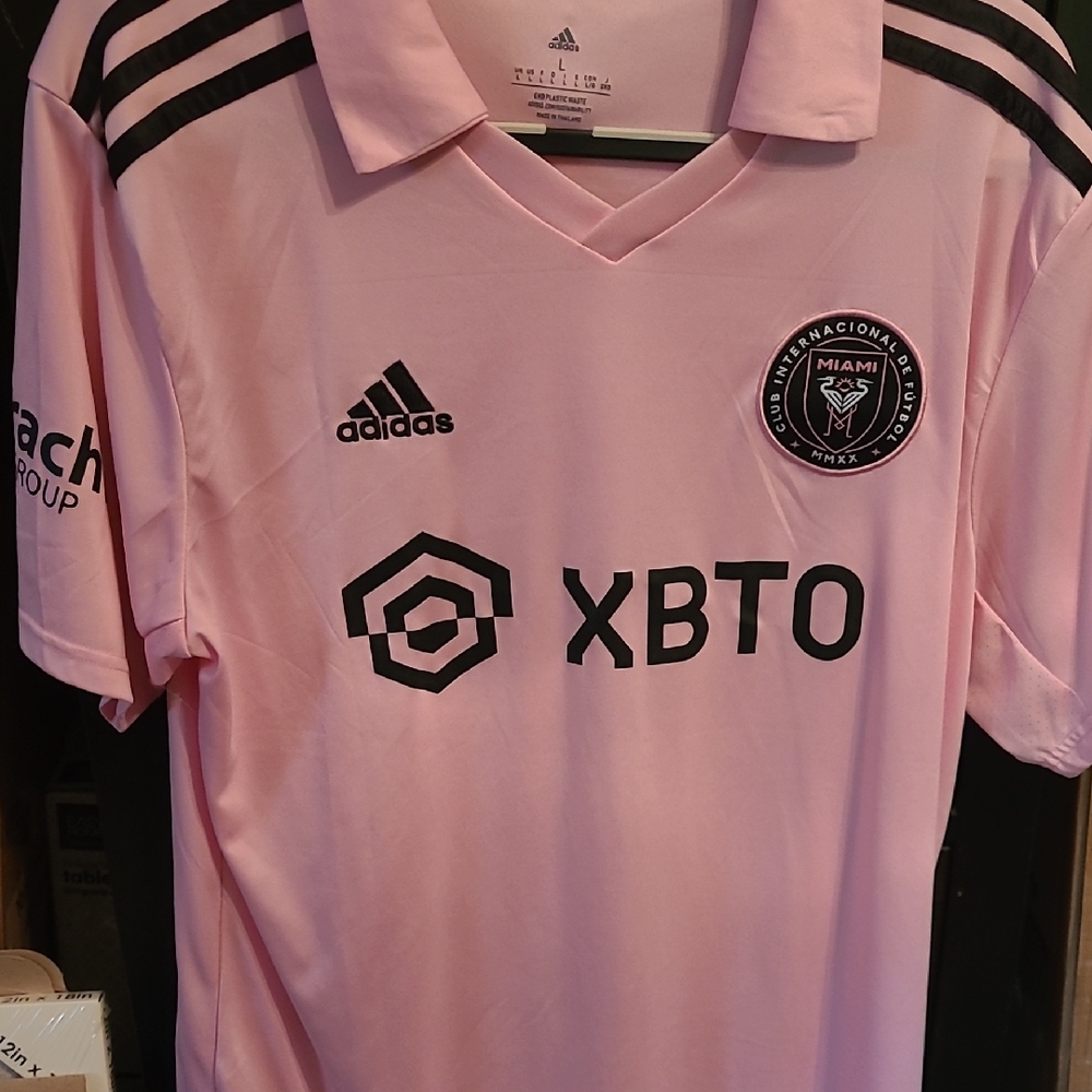 Adidas Pink Messi Soccer Jersey